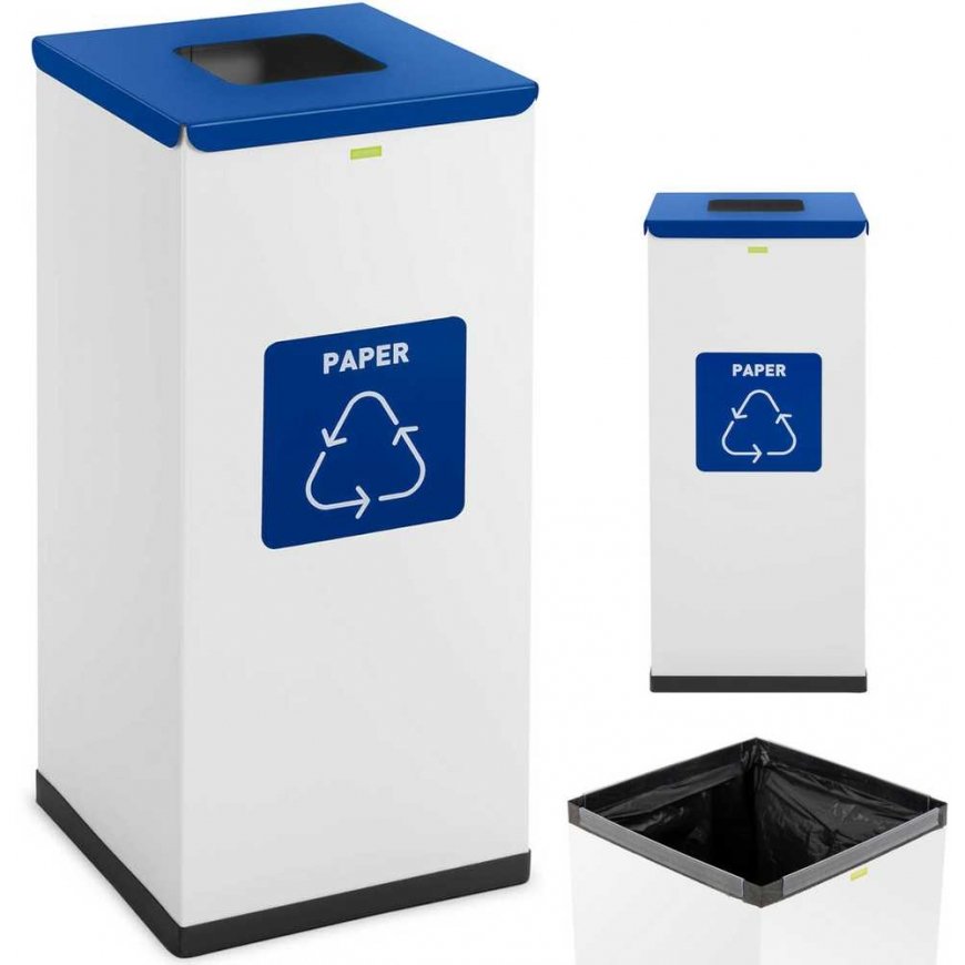 Ulsonix Steel container for waste, waste, paper sorting, 30.5x30.5x70cm, 60L