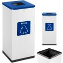 Ulsonix Steel container for waste, waste, paper sorting, 30.5x30.5x70cm, 60L