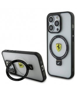 Ferrari Ring Stand MagSafe Back Case for Apple iPhone 15 Pro