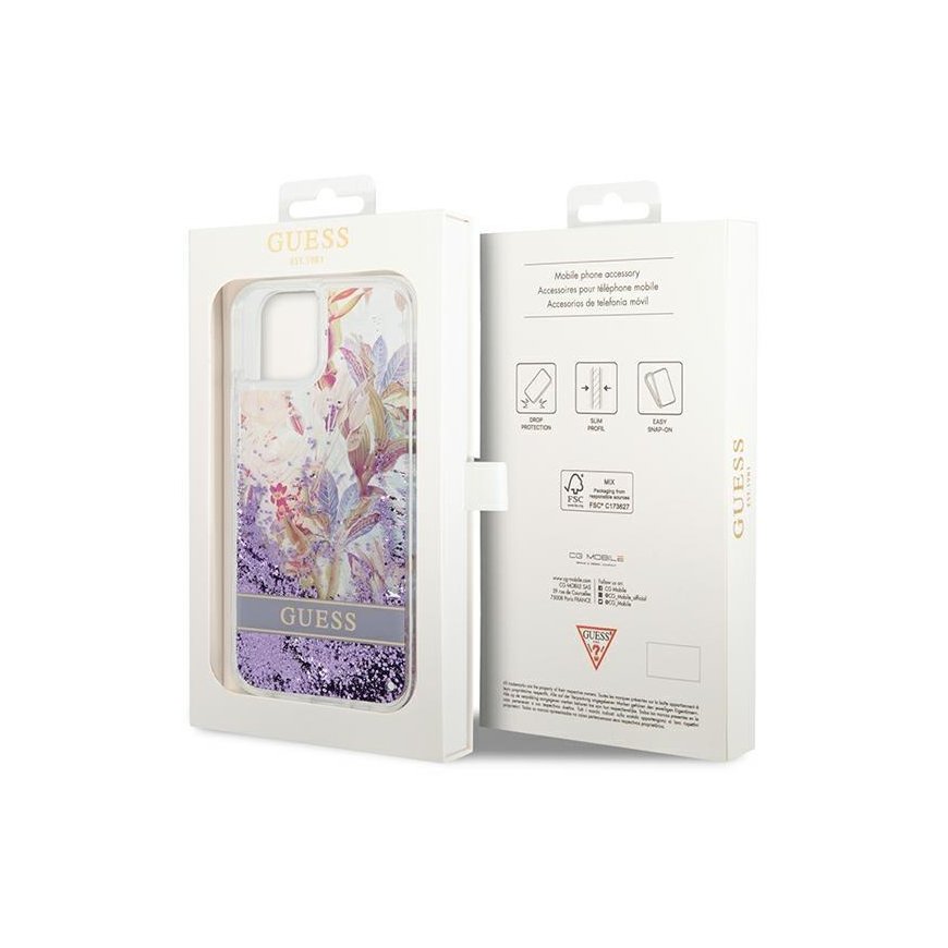 Guess GUHCP14MLFLSU iPhone 14 Plus 6,7" fioletowy|purple hardcas