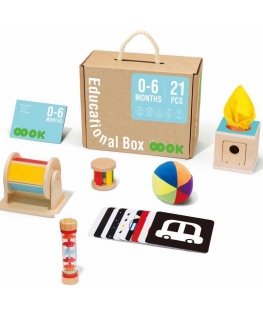 Tooky Toys TOOKY TOY Box XXL Montessori educational 6in1 sensory box 0-6 months.