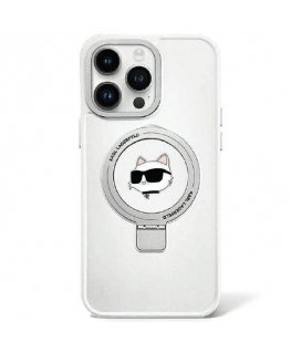 Karl Lagerfeld Ring Stand Choupette Head MagSafe Back Case for Apple iPhone 15