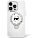 Karl Lagerfeld Ring Stand Choupette Head MagSafe Back Case for Apple iPhone 15 Karl Lagerfeld Ring Stand Choupette Head MagSafe Back Case for Apple iPhone 15