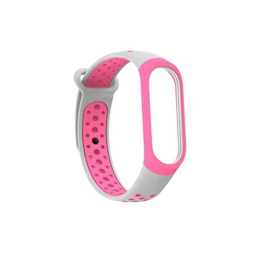 Beline pasek Mi Band 3|4 design różowo-szary|pink-grey