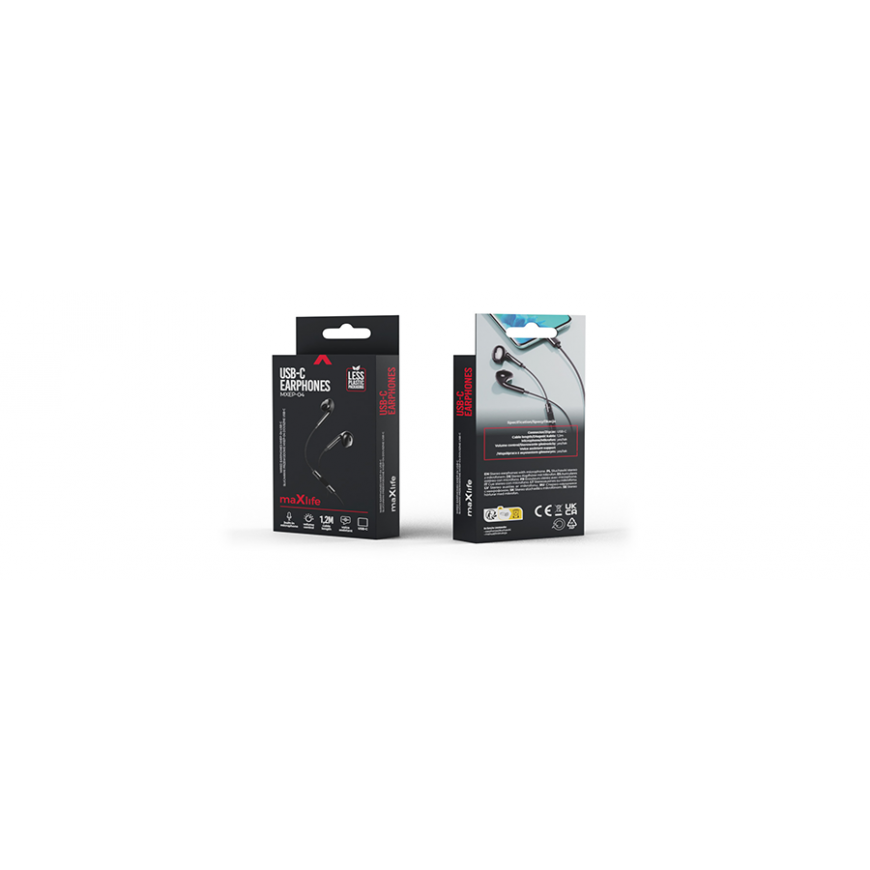 Maxlife wired earphones MXEP-04 USB-C black – 2