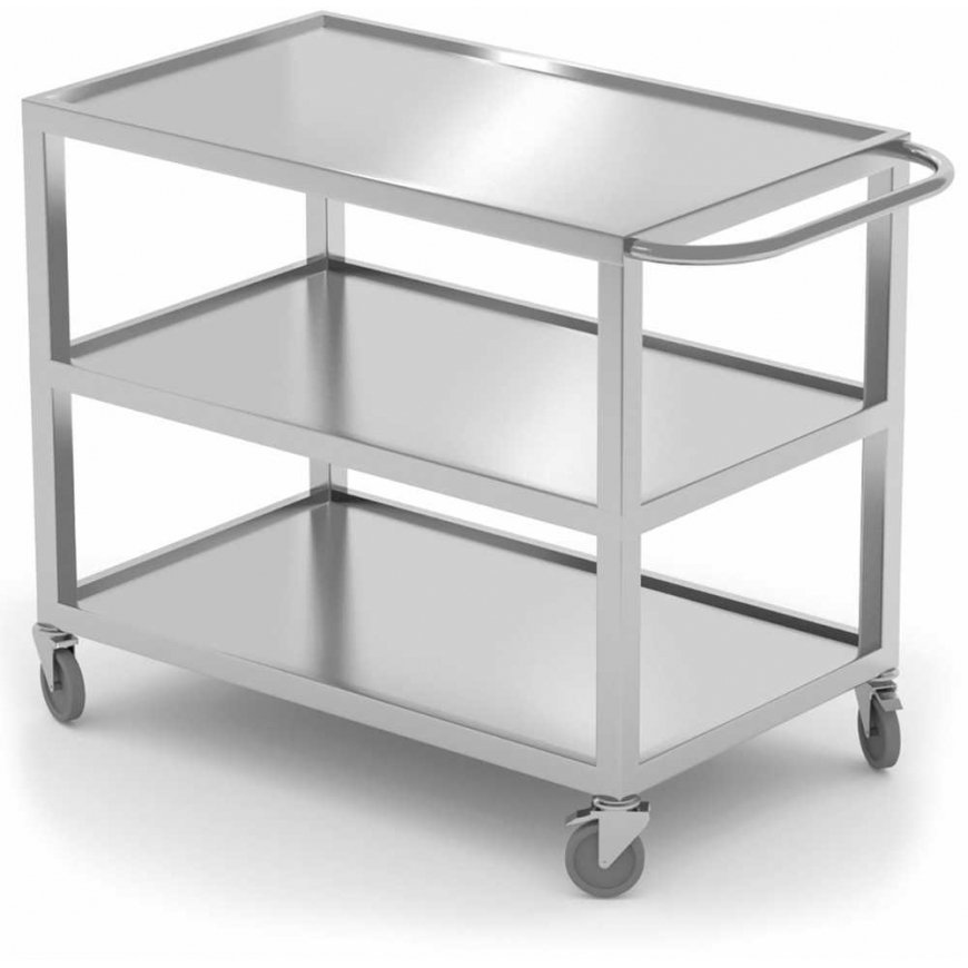 Welded, mobile, 3-shelf catering trolley up to 240 kg - Hendi 810224