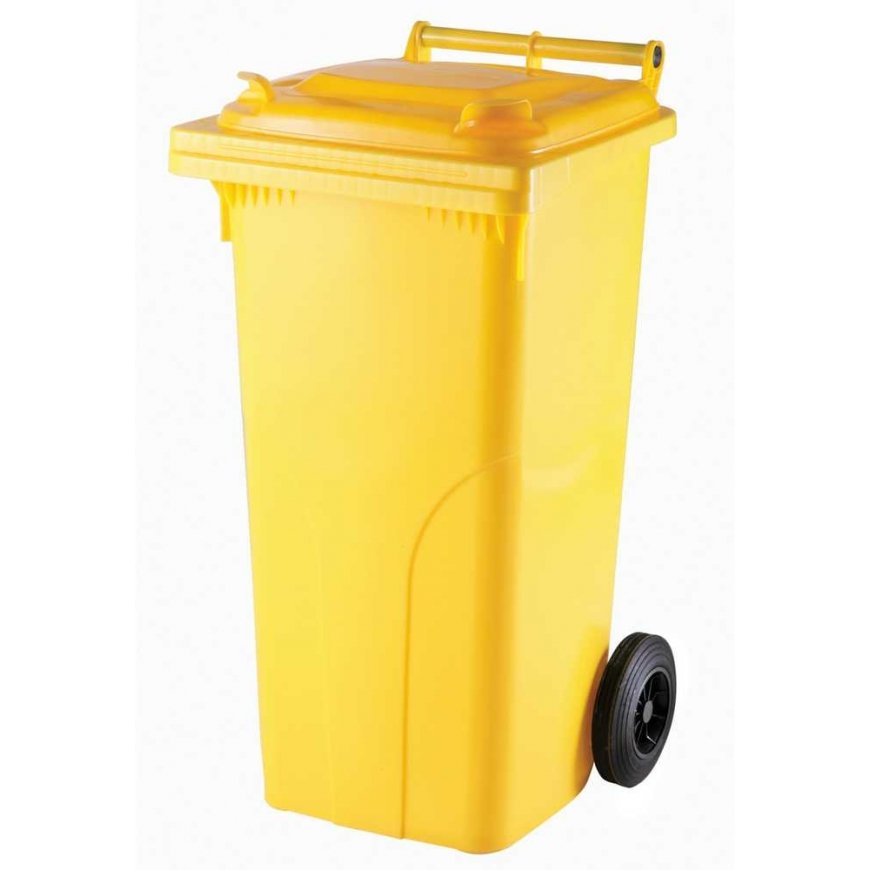Container for waste and garbage CERTIFICATES Europlast Austria - yellow 120L