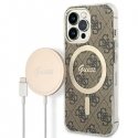 Zestaw Guess GUBPP13LH4EACSW Case+ Charger iPhone 13 Pro brązowy Zestaw Guess GUBPP13LH4EACSW Case+ Charger iPhone 13 Pro brązowy