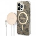 Zestaw Guess GUBPP13LH4EACSW Case+ Charger iPhone 13 Pro brązowy Zestaw Guess GUBPP13LH4EACSW Case+ Charger iPhone 13 Pro brązowy