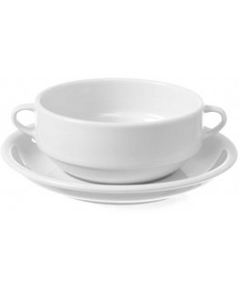 Baltas porcelianinis sultinio butelis OPTIMA 380ml, rinkinyje 12 vnt. - Hendi 770924