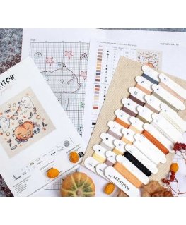 luca S Counted Cross Stitch Kit "Boo To You" 15x14cm SLETIL8814
