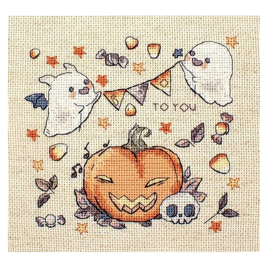 luca S Suskaičiuotas siuvinėjimo kryželiu rinkinys "Boo To You" 15x14cm SLETIL8814 – 2