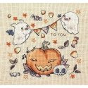 luca S Counted Cross Stitch Kit "Boo To You" 15x14cm SLETIL8814