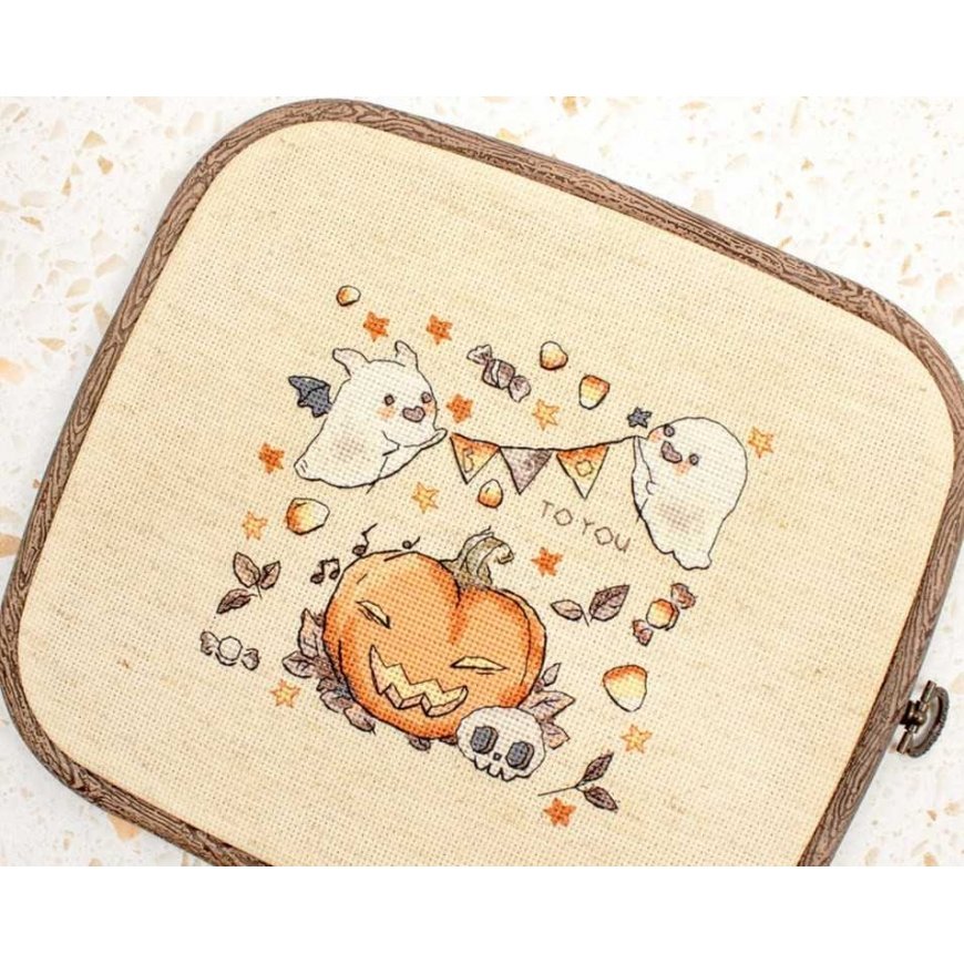 luca S Counted Cross Stitch Kit "Boo To You" 15x14cm SLETIL8814 – 4