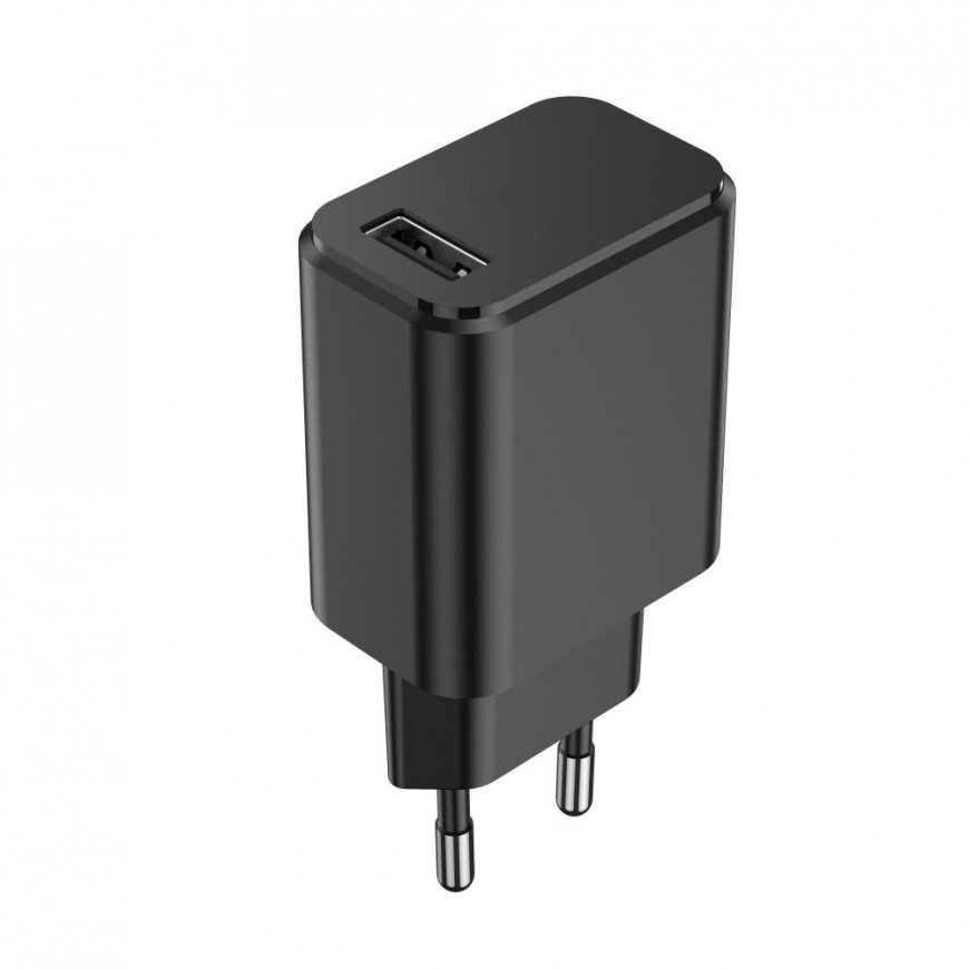 Setty charger 1x USB 3A black + USB-C cable 1,0 m – 2