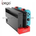 iPega 9186 Charger Dock pro N-Switch a Joy-con Black|Red iPega 9186 Charger Dock pro N-Switch a Joy-con Black|Red