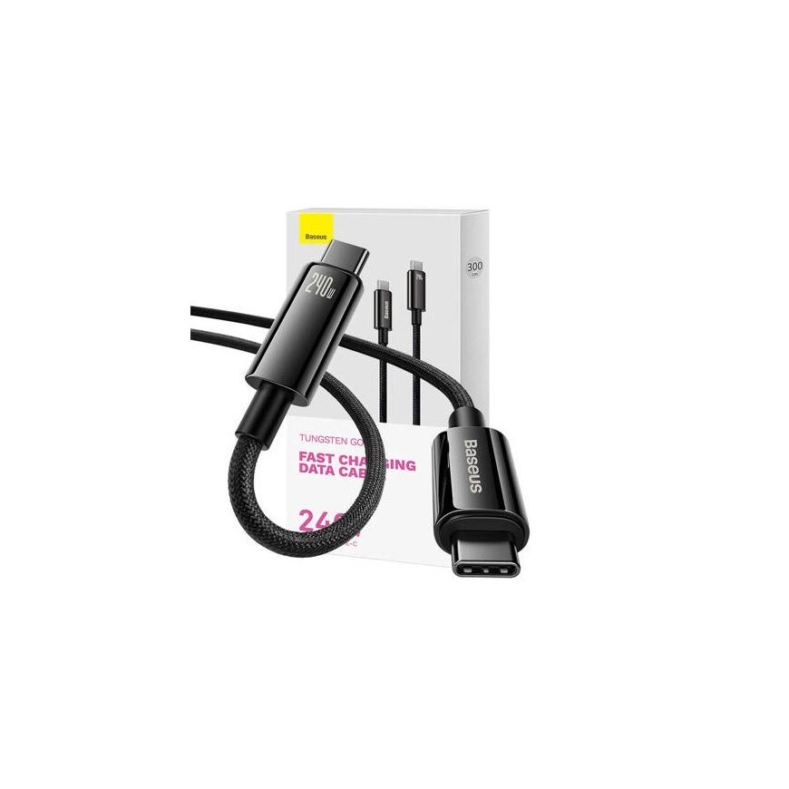 USB-C to USB-C cable Baseus Tungsten Gold 240W 3m (black) – 2