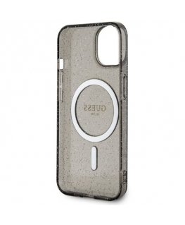 Guess GUHMP14SHCMCGK iPhone 14 6.1" czarny|black hardcase Glitte