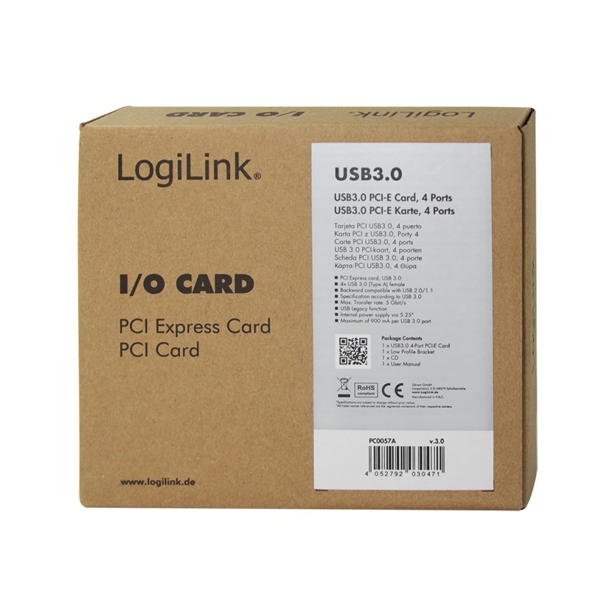 LogiLink PC0057A interface cards/adapter Internal USB 3.2 Gen 1 (3.1 Gen 1) – 5