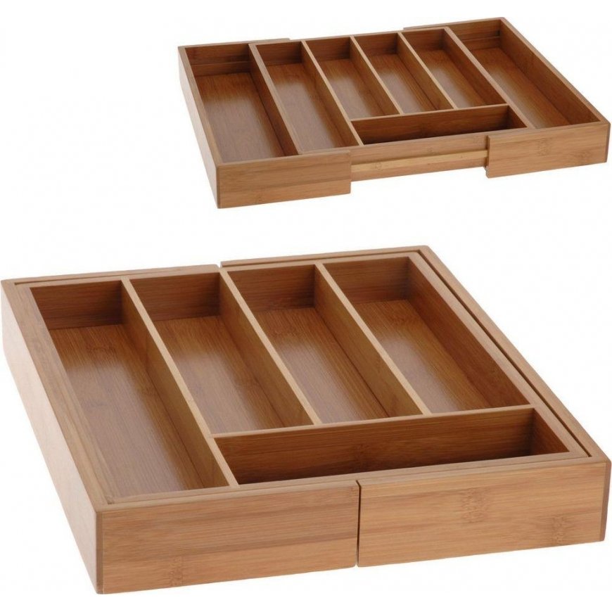 Excellent Houseware Extendable cutlery case, bamboo – 3