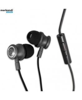 METAL EARPHONES WITH MICROPHONE BLACK