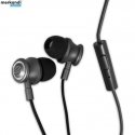 METAL EARPHONES WITH MICROPHONE BLACK METAL EARPHONES WITH MICROPHONE BLACK