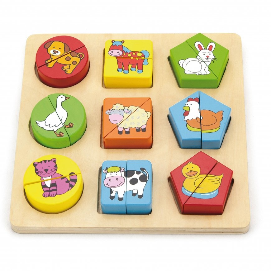 Viga Toys Medinė dėlionė Gyvūnai, Viga – 5