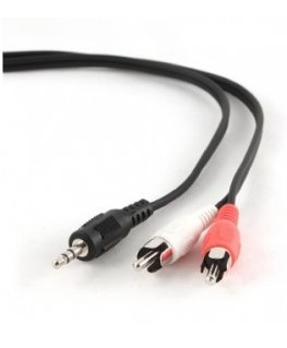 Gembird 1.5m, 3.5mm/2xRCA, M/M audio kabelis 1,5 m Melns, Sarkans, Balts