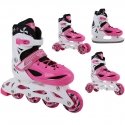 Roller skates Enero 4w1 with wymienna płożą regulowane pink size 34-37 Roller skates Enero 4w1 with wymienna płożą regulowane pink size 34-37