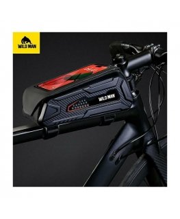 Etui|uchwyt rowerowy WILDMAN M90 sakwa na ramę czarna|black