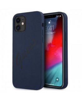 GUHCP12SLSVSBL Guess Silicone Vintage Cover for iPhone 12 mini 5