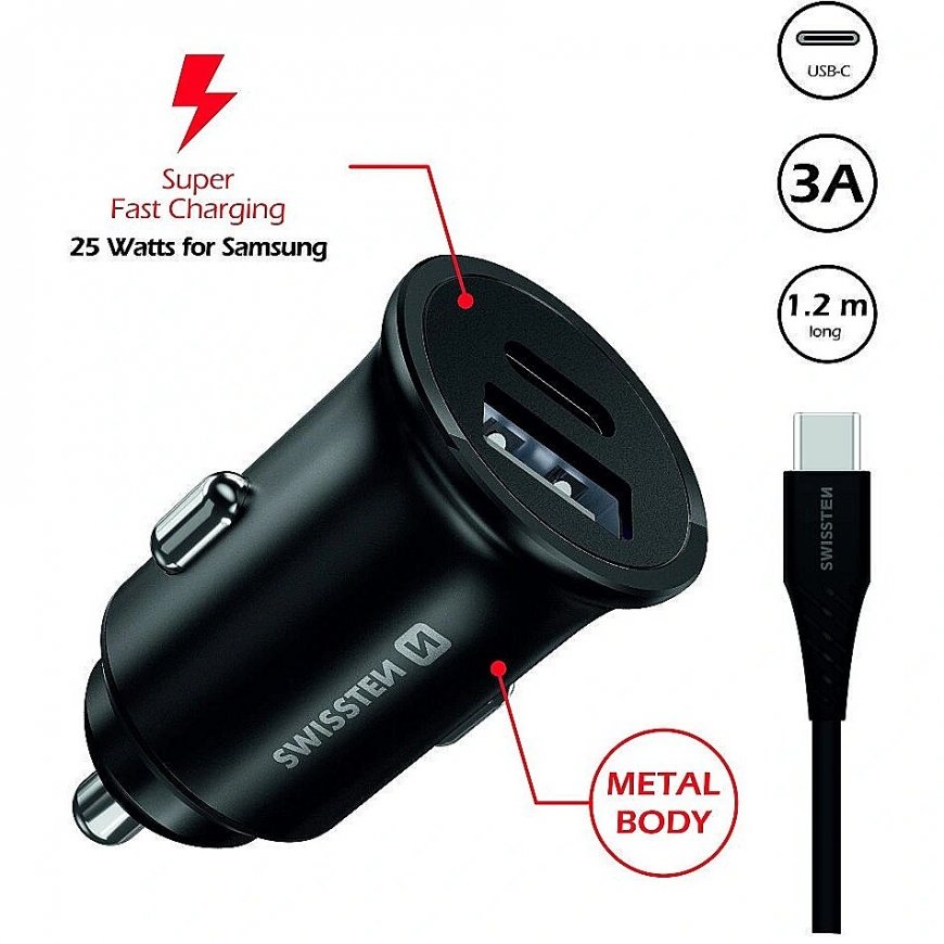 Swissten 35W Metal Car Charger Adapter