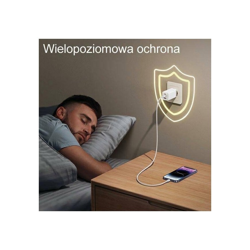 USAMS Ład. siec. 2xUSB-C+1xUSB 65W (only head) GaN PD3.0 +QC3.0 – 2
