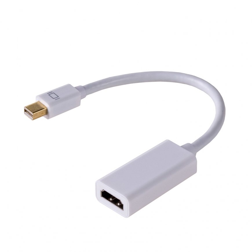 Akyga AK-AD-38 videokaabliadapter 0,15 m HDMI tüüp A (Standard) Mini DisplayPort Valge
