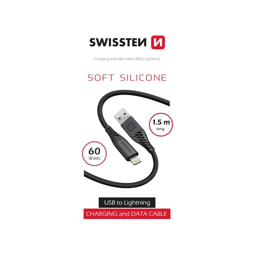 Swissten Soft Silicone Data Cable USB