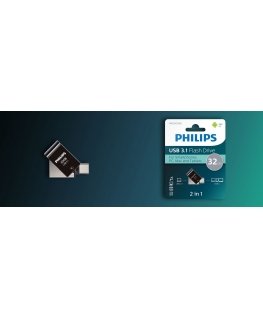 Philips FM32DC152B/00 USB flash drive 32 GB USB Type-C 3.2 Gen 1 (3.1 Gen 1) Black