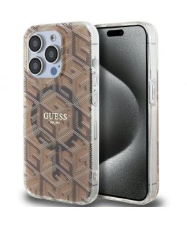 Guess GUHMP15XHGCUSTGW iPhone 15 Pro Max 6.7" brązowy|brown hard