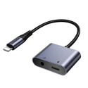 Joyroom SY-L01 Lightning to Lightning / 3.5mm Mini Jack DAC Adapter 2in1 - Black Joyroom SY-L01 Lightning to Lightning / 3.5mm Mini Jack DAC Adapter 2in1 - Black