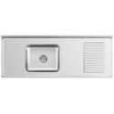 Royal Catering Single bowl catering basin sink with sliding door cabinet 160 x 60 x 94.5 cm Royal Catering Single bowl catering basin sink with sliding door cabinet 160 x 60 x 94.5 cm