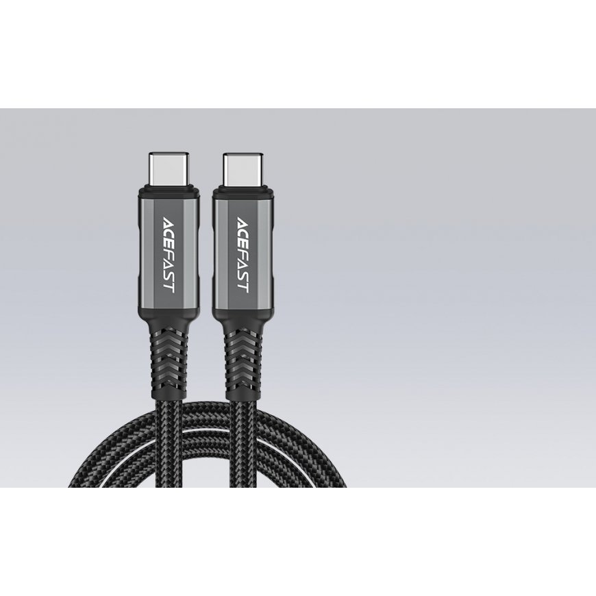 Cable USB-C to USB-C Acefast C1-09, 48W, 1m (black-gray)