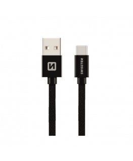 Swissten Textile Universal Quick Charge 3.1 USB-C Data and Charging Cable 3m