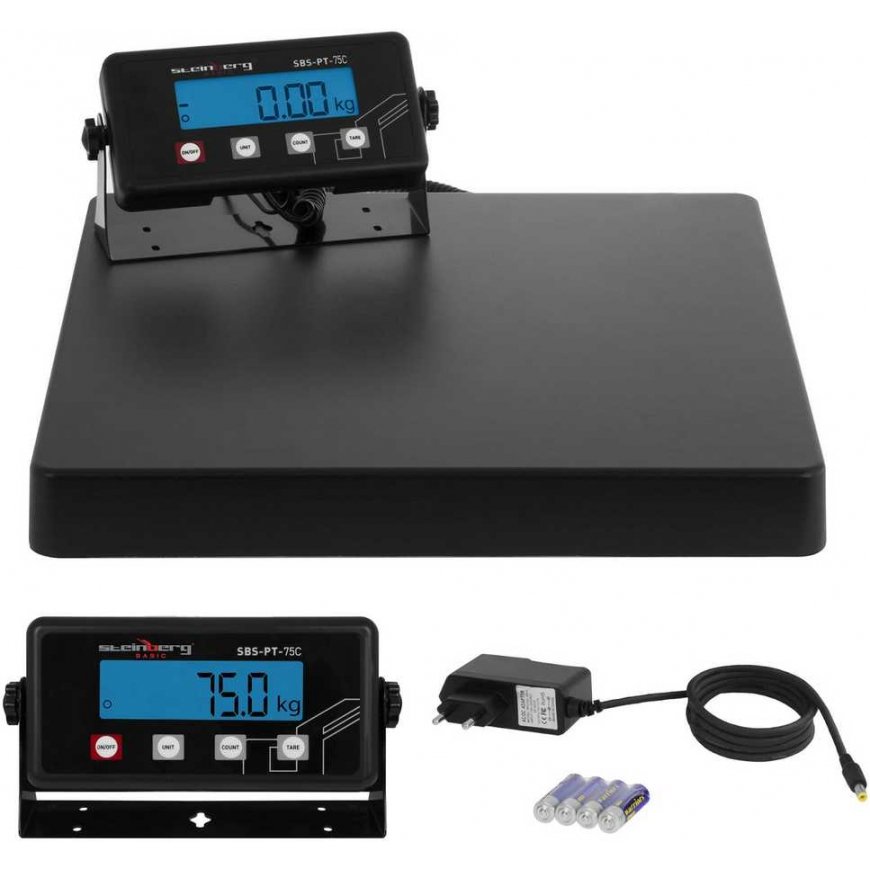 Kitchen scale Industrial postal parcel scale 75kg / 10g LED Steinberg Systems SBS-PT-75C