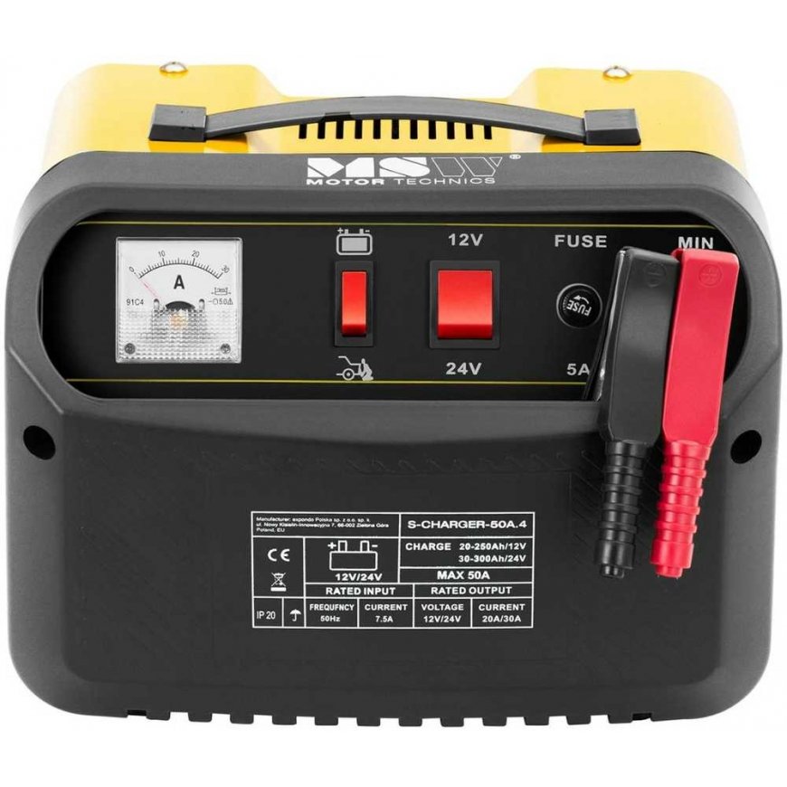 MSW Automobilinis lygintuvas su avariniu paleidimu 12/24 V 45 A – 5