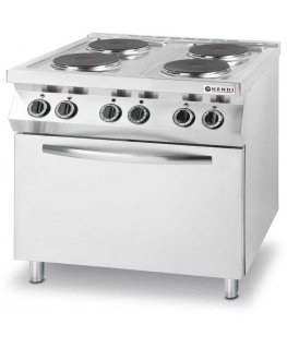 Elektrinė viryklė 4 lėkštės su konvekcine orkaite GN1/1 Kitchen Line - Hendi 225936