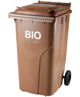 Dėžutės konteineris BIO atliekoms ir maisto atliekoms SERTIFIKATAI Europlast Austria - ruda 240L