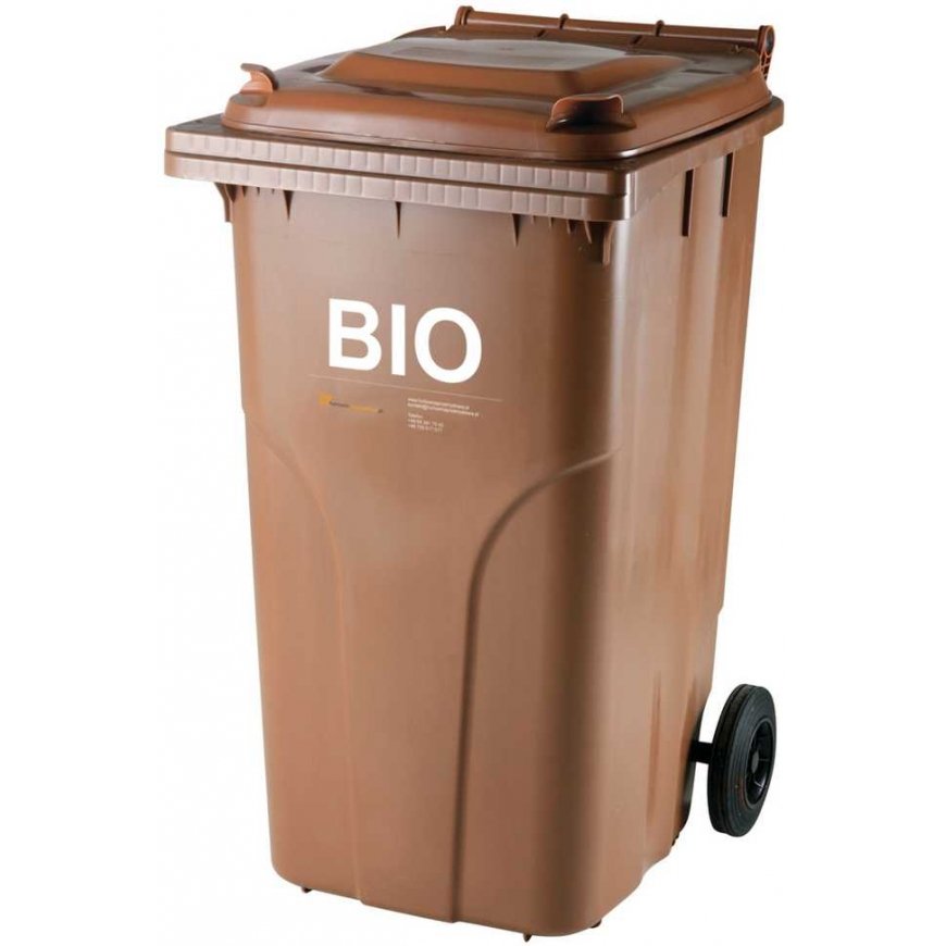 Dėžutės konteineris BIO atliekoms ir maisto atliekoms SERTIFIKATAI Europlast Austria - ruda 240L