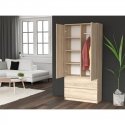Topeshop SZAFA MALWA SON makuuhuoneen vaatekaappi ja komero 5 hyllyä 2 ovi(a) Tammi Topeshop SZAFA MALWA SON makuuhuoneen vaatekaappi ja komero 5 hyllyä 2 ovi(a) Tammi