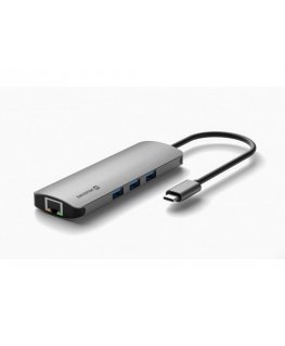 Swissten Multifunctional USB-C Laptop Docking Station / HDMI / USB 3.0 / 2x USB-C / RJ45 / SD / Micro SD / VGA / Audio