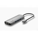 Swissten Multifunctional USB-C Laptop Docking Station / HDMI / USB 3.0 / 2x USB-C / RJ45 / SD / Micro SD / VGA / Audio Swissten Multifunctional USB-C Laptop Docking Station / HDMI / USB 3.0 / 2x USB-C / RJ45 / SD / Micro SD / VGA / Audio