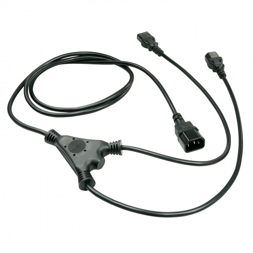 Lindy 30039 кабель питания Черный 2 m Разъем C14 2 x разъем C13 – 2
